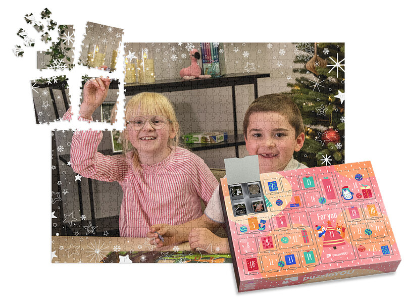 Adventní kalendář z puzzle pro děti s vlastní fotkou